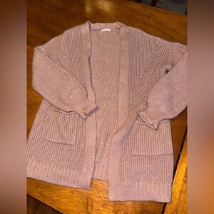 Maurices Mauve Open-Front Cardigan